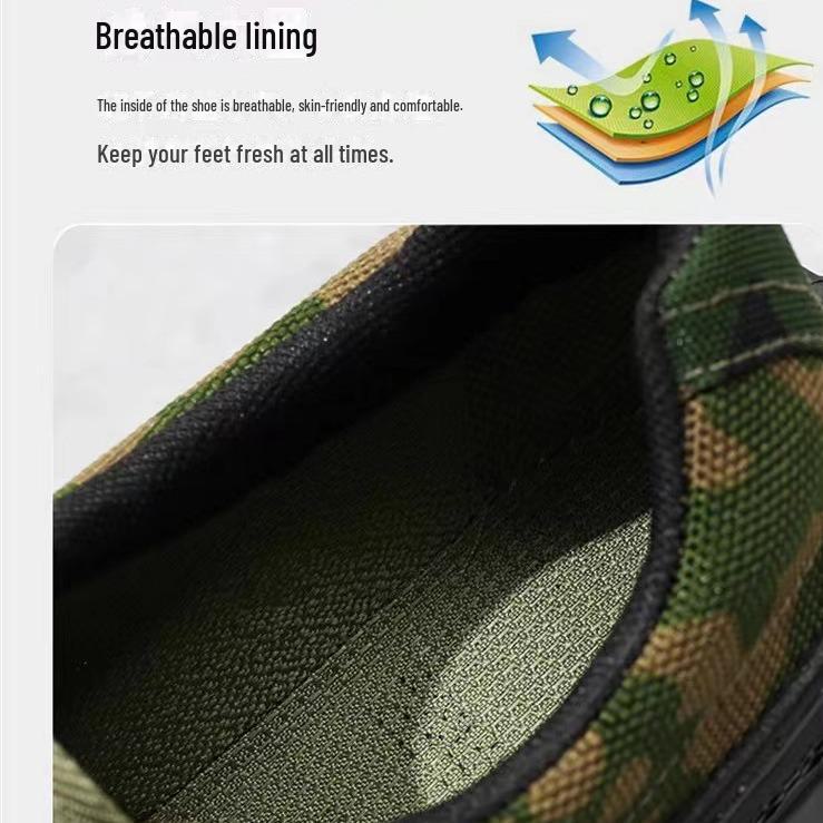 Jiefang Durable Outdoor Labor Protection Shoes - Genuine Rubber Sole Military & Farm Training Shoes.