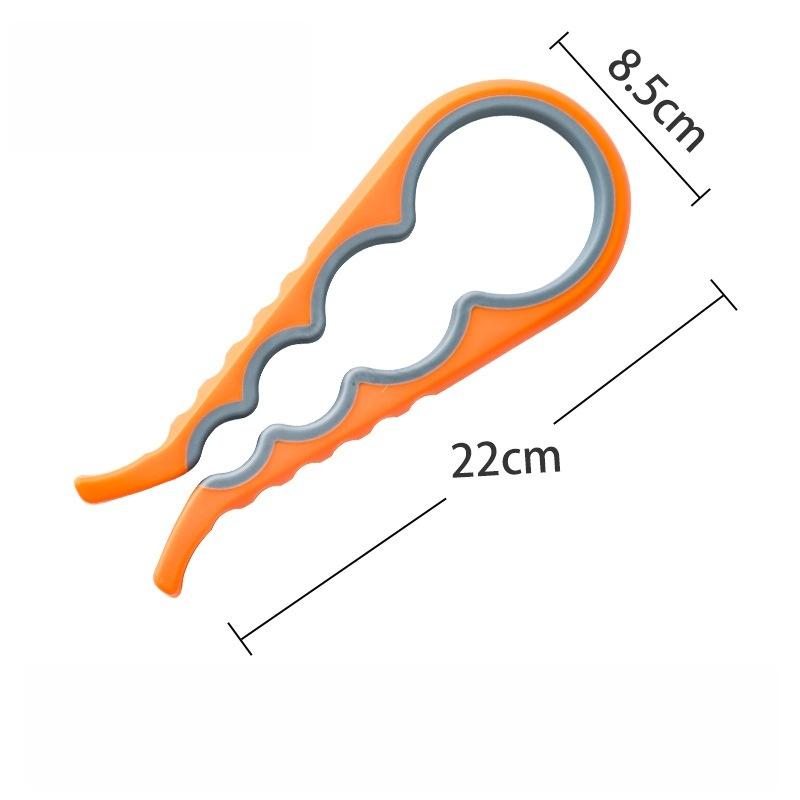 

MultiPurpose 4-in-1 Jar Opener Durable Plastic Bottle Openers Children Easy Grip Twist Tools Kitchen Gadget Home Accessories помаранчевий