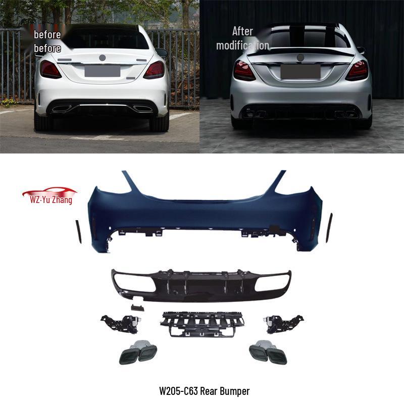 Upgraded AMG Front & Rear Bumpers, Hood, Fender, Tailpipe for Mercedes-Benz C-Class W205