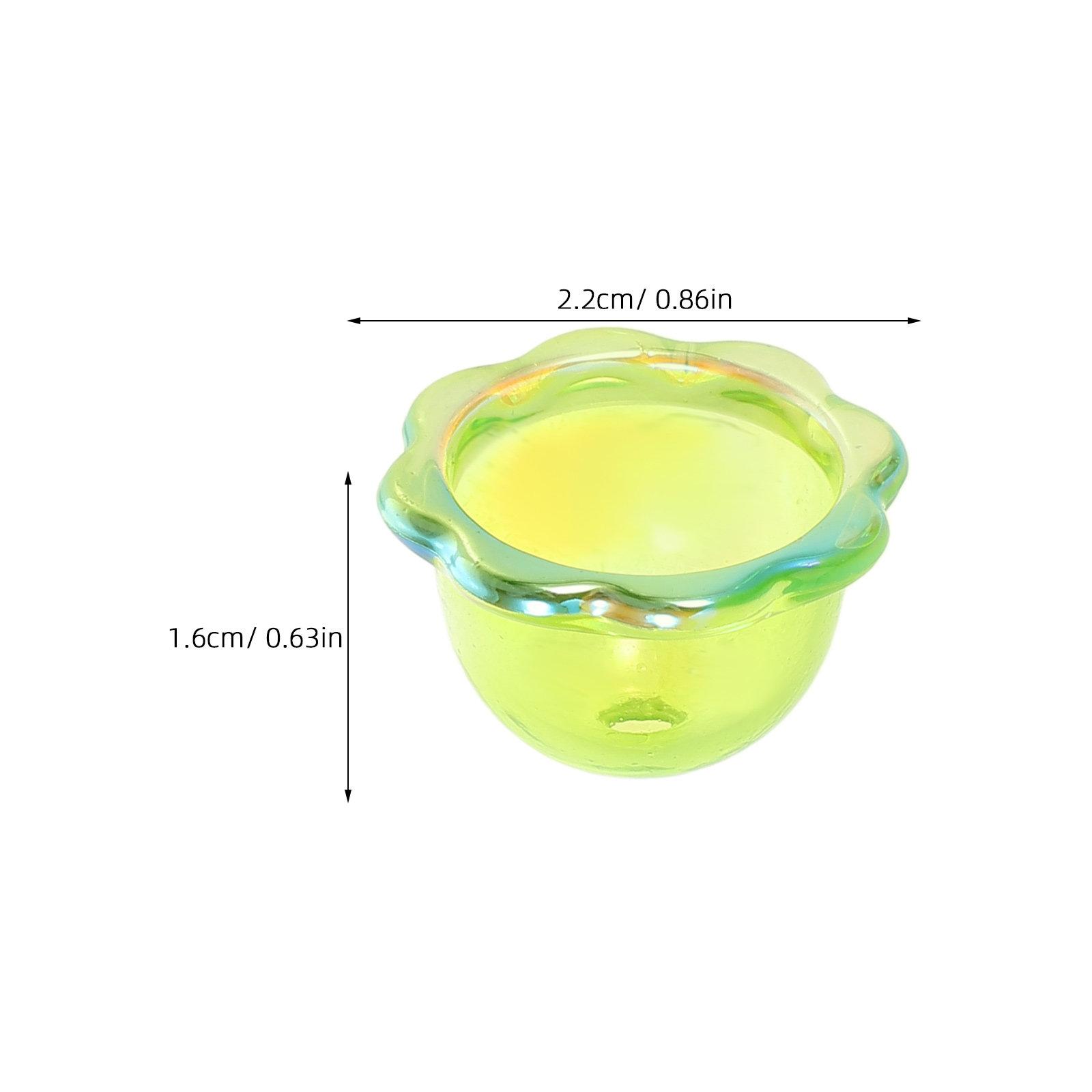 

6Pcs DIY Acrylic Flower Charms Lightweight Durable Wind Chime Parts Jewelry Making Floral Beads Craft Decorations зелений