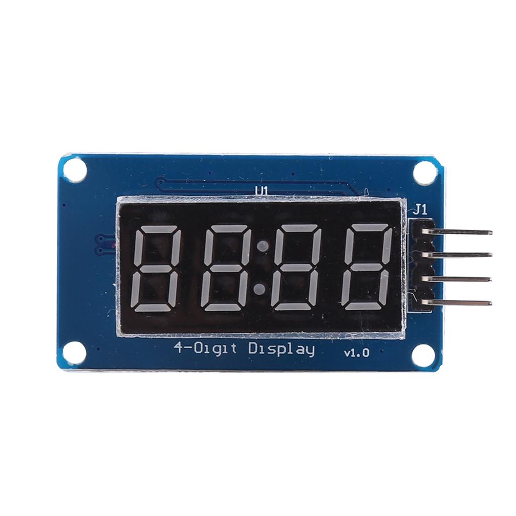 Red Light LED Digital Display 4 Digit 7 Segments Module Adjustable Brightness