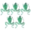 5Pcs Artificial Simulation Transparent Green Single Hook Soft Lure Bait Antihanging