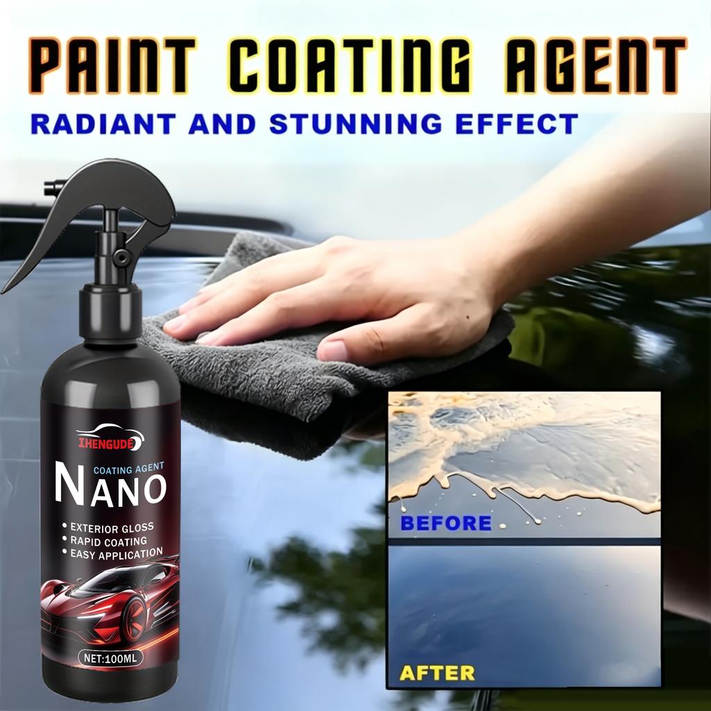 Car Crystal Coating Agent, Advanced Hydrophobic Formula Enhances Shine and Provides Excellent Protection, Easy to Apply and Long-Lasting Weath