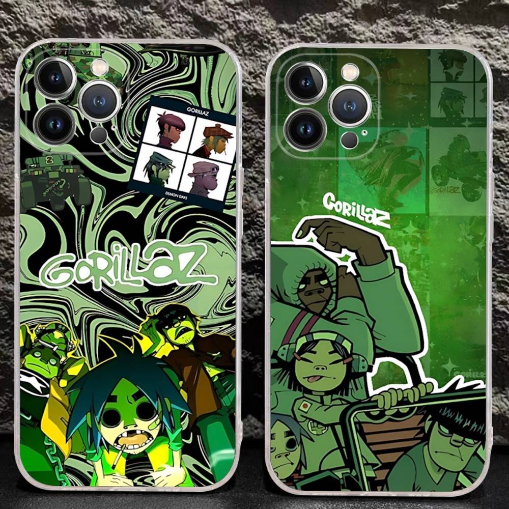 Art Pop Band G-gorillazS Music Transparent TPU Phone Case For IPhone 17 11 12 13 14 15 16 Pro Max 16 Plus Cover