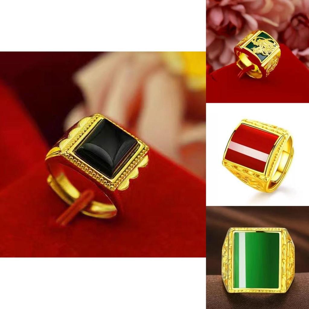 Chic Brass Gold-plated Open Ring With Dazzling Gemstone In Trendy Geometric Fashion Design