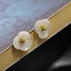 925 Sterling Silver Flower Shell Stud Earrings - Elegant Korean Style for Women