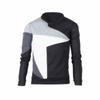 Men's Patchwork Color Block Long Sleeve Fleece Sweatshirt