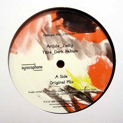Disco de 12 polegadas ZADIG - Dark Nebula SYNCRO04 Syncrophone Rec 2010 França Dance & Eletrônica Usado