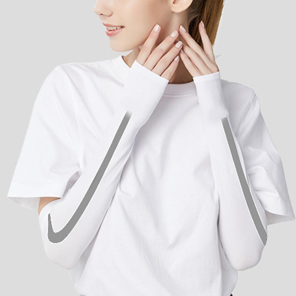 3 Pairs Ice Silk Arm Sleeves Sun Protection Compression Cooling Arm Sleeves for Summer Outdoor Men Women