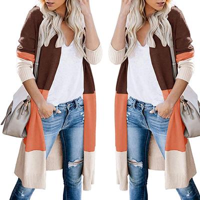 Womens Color Block Striped Draped Kimono Cardigan Long Open Womens Color Block Striped Draped Kimono Cardigan Long Open