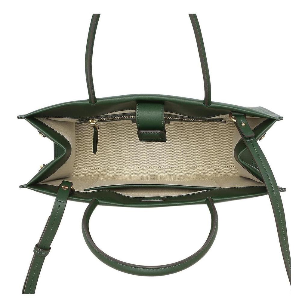 Tory Burch Ella Bio Magnetic Snap Adjustable Detachable Shoulder Strap Tote Bag Women Tote Basil-Green 145612-312