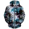 Colorful Sky 3D Printed Zip Up Hoodie Unique Design Pattern Street Hooded Coat Harajuku Retro Spring New Style Oversized Hoodies