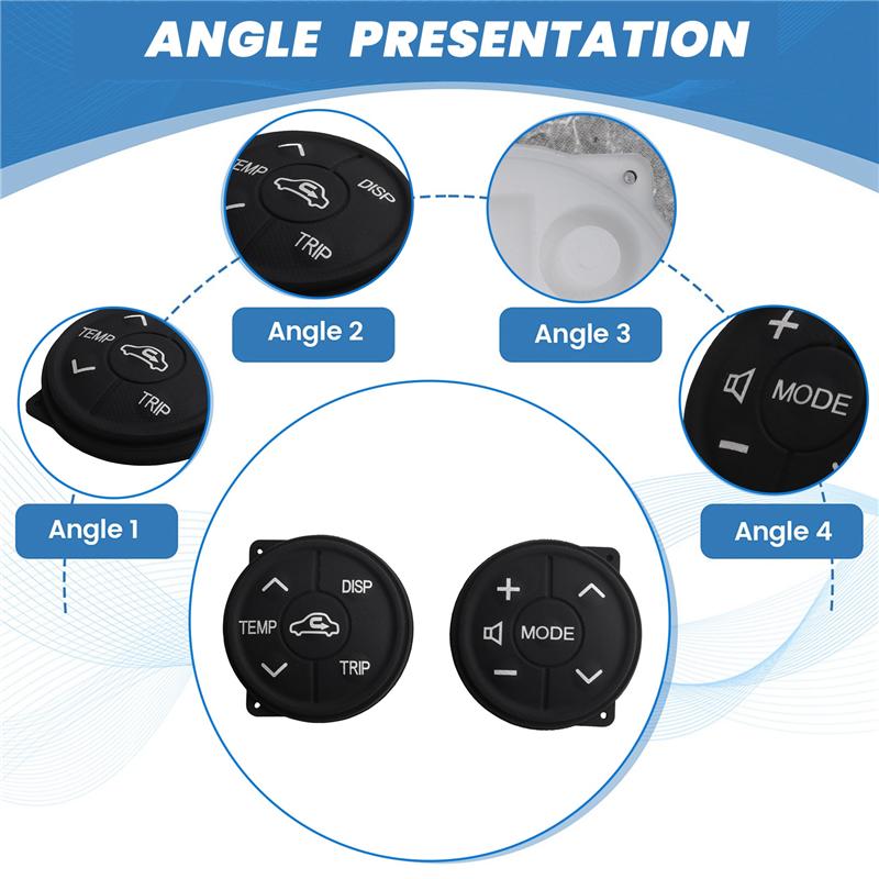 

1 Pair Multifunction Steering Wheel Button Prius C Aqua Button For Toyota Prius 30 XW30 2009-2015 чорний