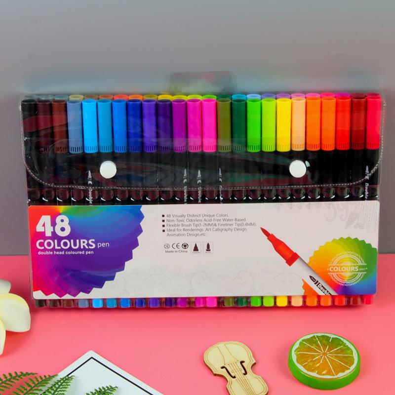 

Двусторонние акварельные маркеры для детей - Набор для художественного скетчинга и дудлинга