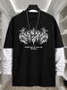 Mens Faux Layered Long Sleeve T Shirt, Casual Gallery Tops, Regular Fit for Art Errands Outdoor Stroll Commute Leisure Wear