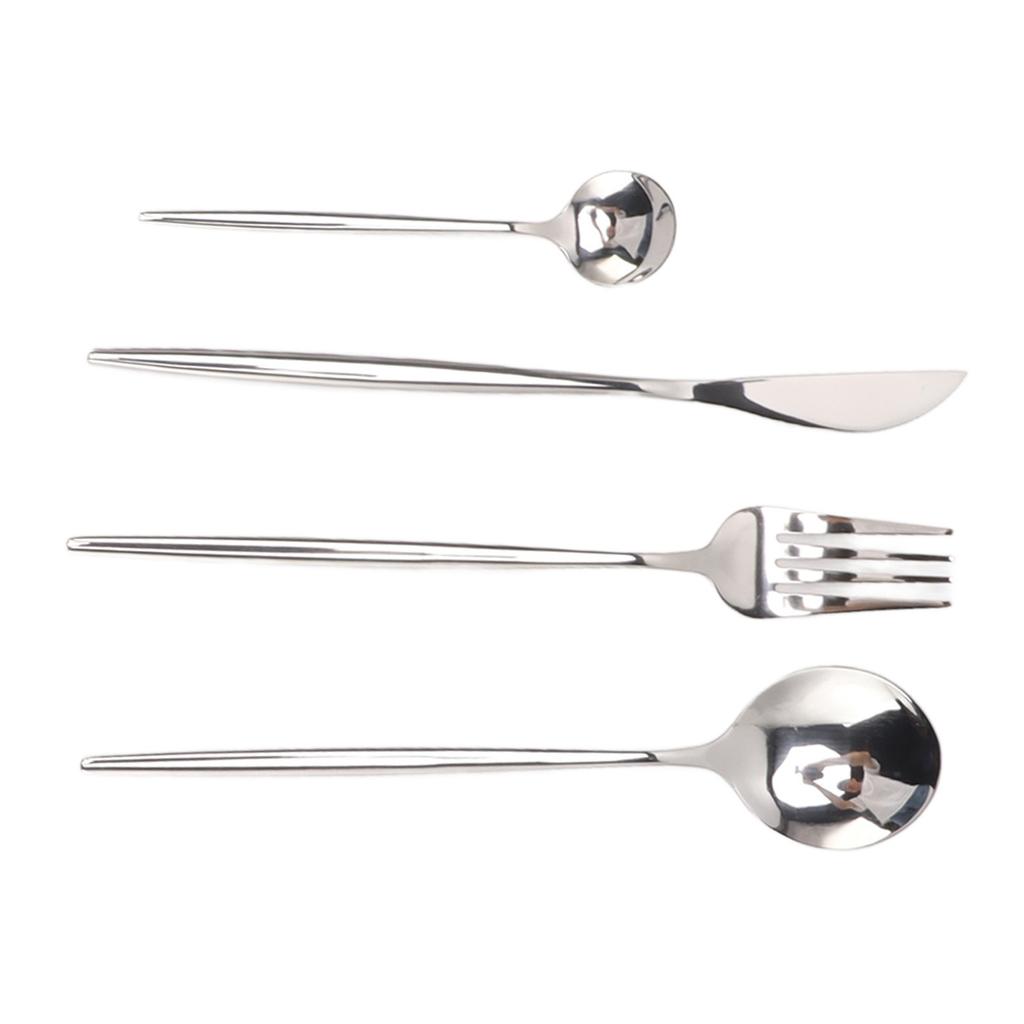 4 Piece Flatware Set Mirror Polished Cutlery Utensil Set Restaurant Eating Tableware Set for Restaurant Home