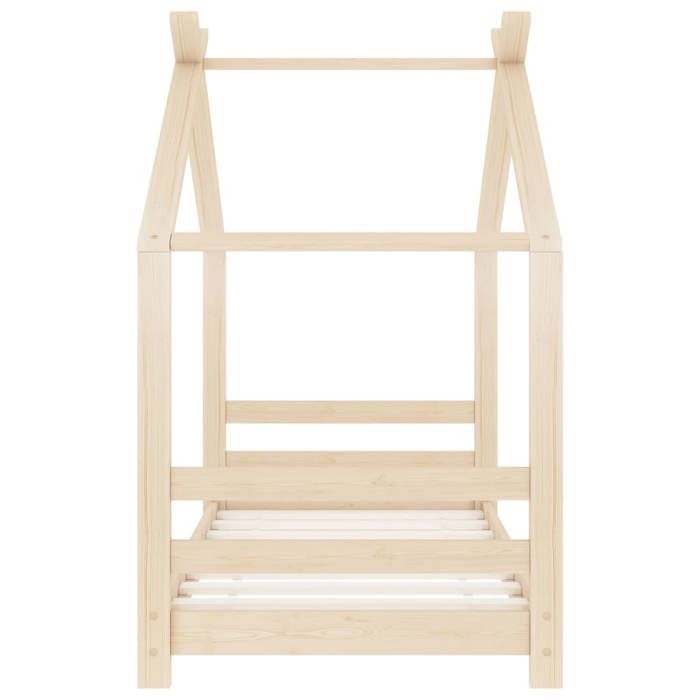 VidaXL Cadre de Lit d'enfant Sommier à Lattes Cadre à Lattes Meuble de Chambre à Coucher Maison Intérieur 70x140 cm Bois de 289607