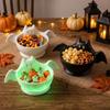 Luminous Halloween Bat Shaped Storage Bowl Cute Desktop Candy Bowl  Desk Organizer
