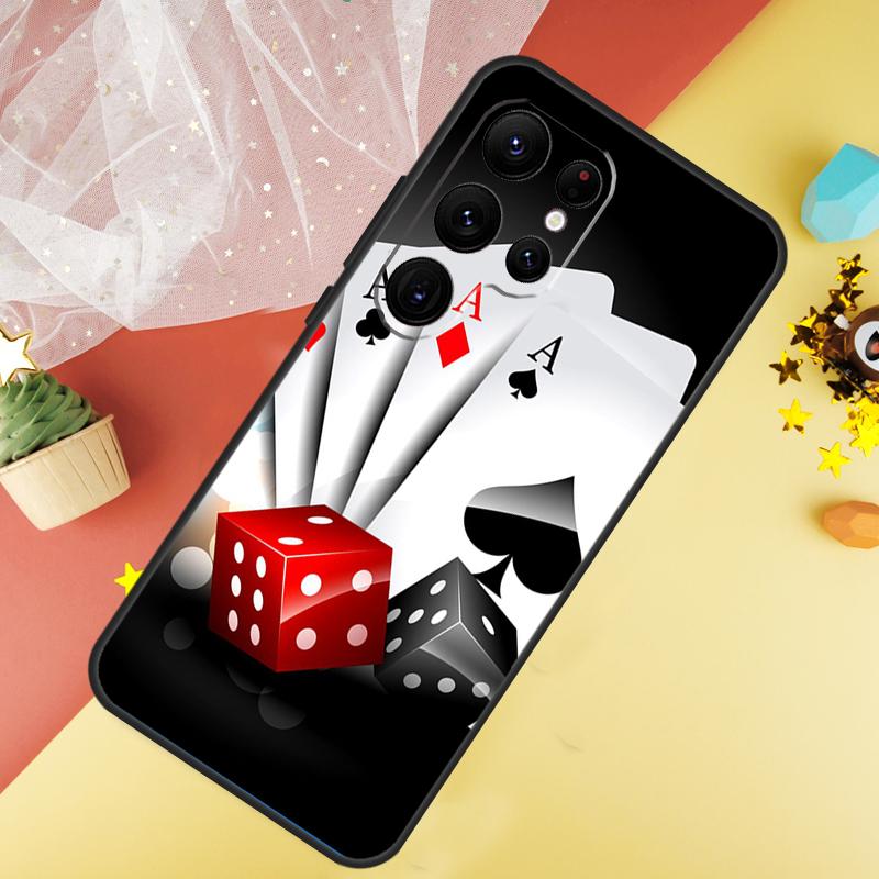 Casino Glücksspiel Hülle Für Samsung Galaxy S24 Ultra S23 S22 Plus S21 S20 FE S8 S9 S10 Note 10 20 Ultra Hülle