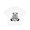 Black T Shirt With White Teddy Bear Print And Xx Symbol Casual Streetwear For Men And Women