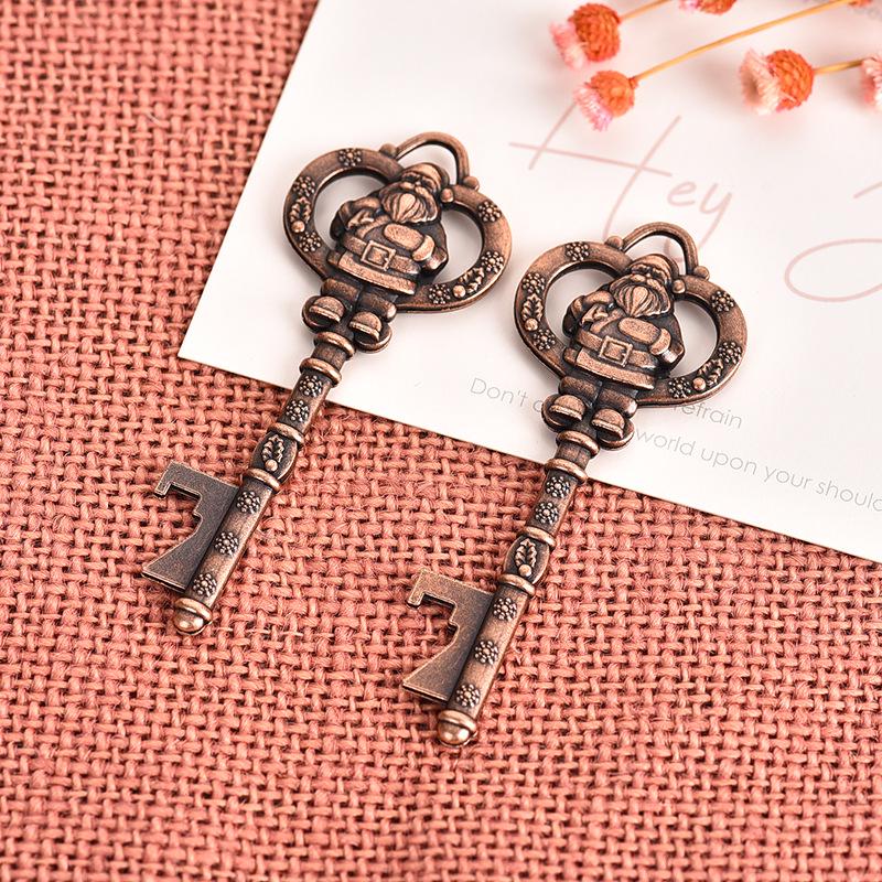 Santa Claus Retro Key Bottle Opener - Vintage Metal Beer Keychain