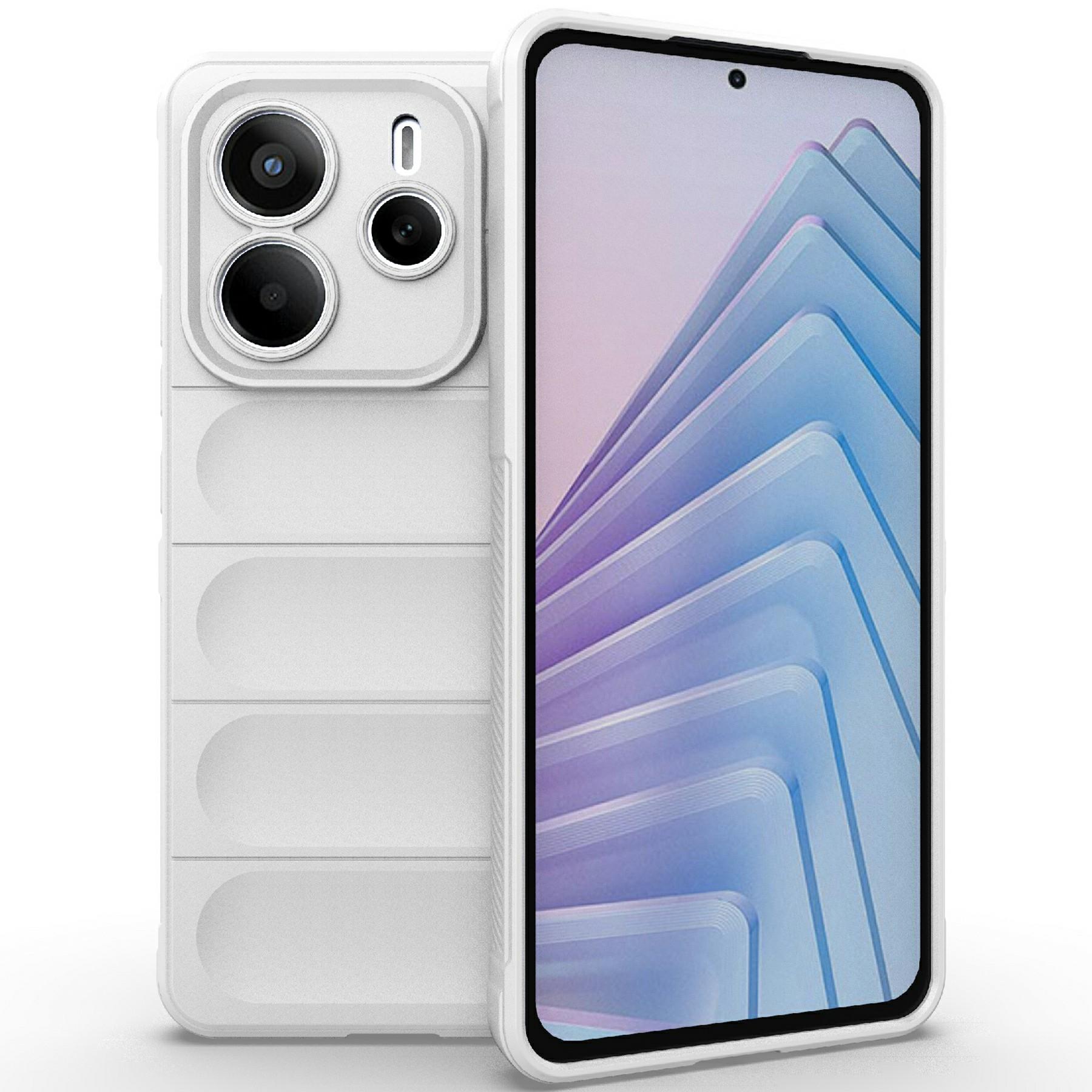 

For Xiaomi Redmi Note 14 5G Case Anti-Drop Soft TPU Rugged Phone Back Cover White