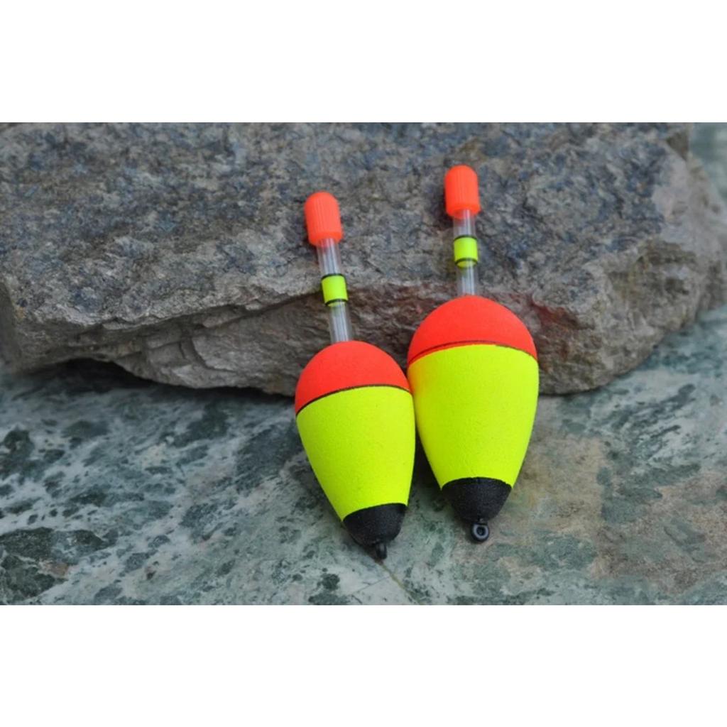 6Pcs/lot EVA Fishing Floats for Sea Fishing Bobber Large Belly Floating for Effective Bobbing Striking Rock Fishing Light Stick 260319