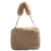 Women Faux Fur Tote Bag Casual Fuzzy Crossbody Bag Versatile Furry Satchel Bag Soft Cute Fall Winter Female Purse