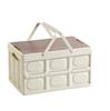 Portable Folding Picnic Basket with Wooden Top