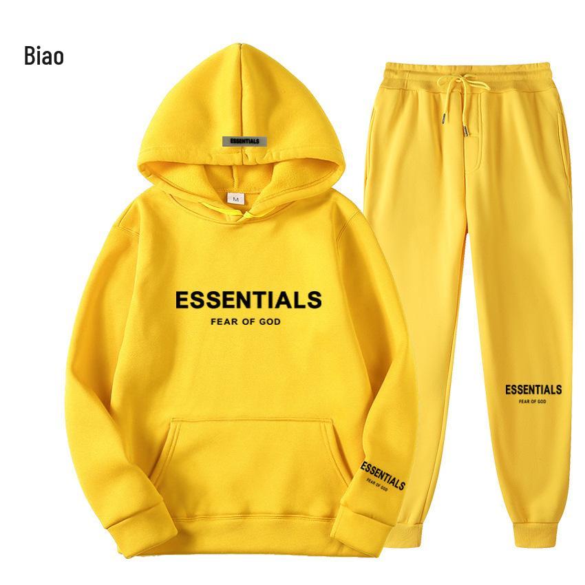 Essentials by FEAR OF GOD: Trendige Couple Hoodies mit Fleece Zweiteiliges Set