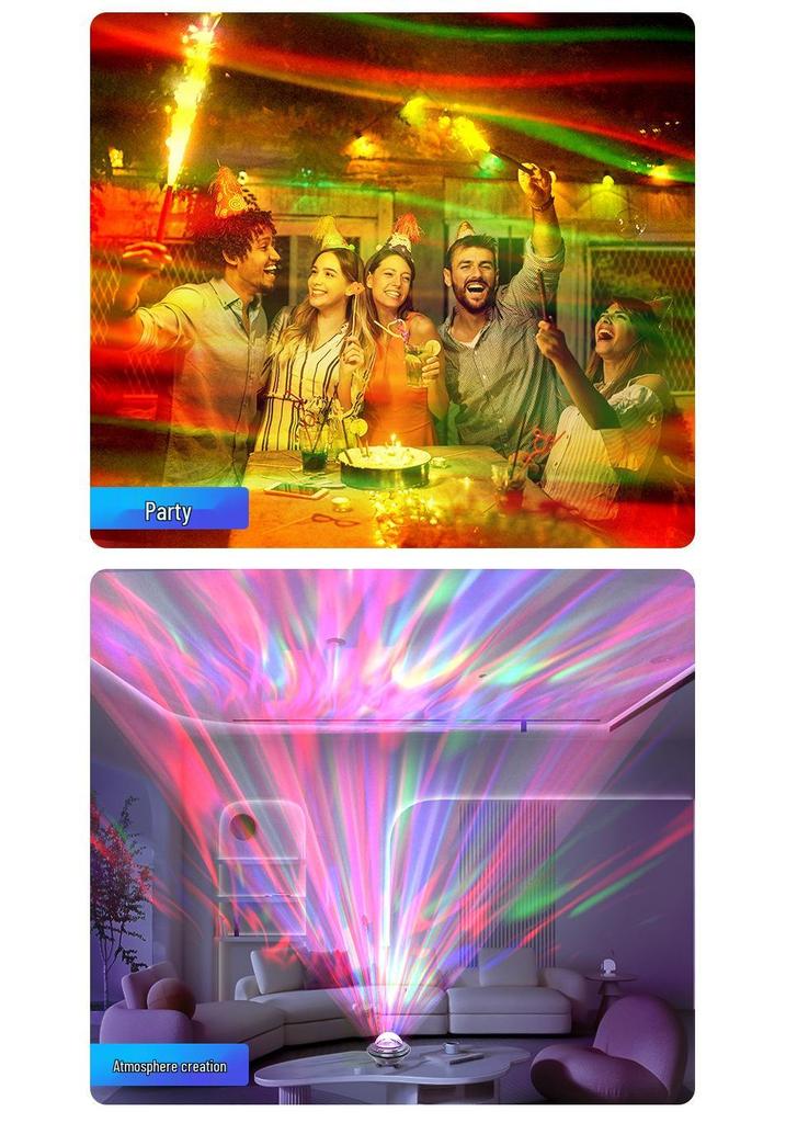 Starry Sky Multi-Color Night Light Projector with Timer