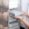 Uciy 3-Tier Hanging Storage Clothes Rack for Towels, Underwear, Bags, and More, Large Capacity with Pockets, Foldable, Gray