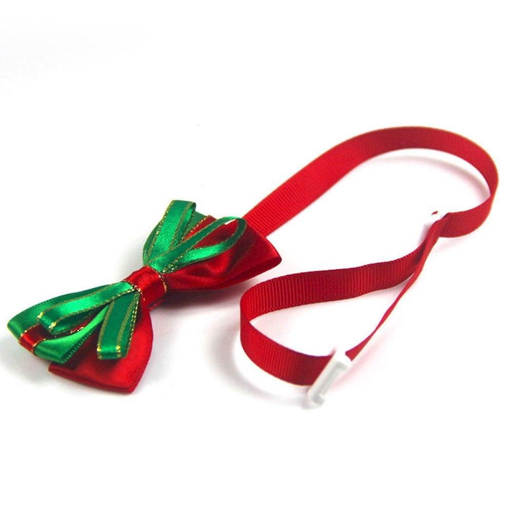 1pc Multi-Pattern Cloth Pet Bow Puppy Necklace Christmas Decor Prop Personilzed Safe Adjustable