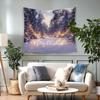 Winter Wonderland Christmas Hanging Wall Tapestry for Bedroom Cozy Winter Snow Forest Rustic Christmas Holiday Wall Hanging