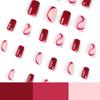 Tragbares Nagelstück Mattes Rosenrot Gewelltes einfaches Nagelpflaster Tragbarer Nagel Tragbarer Nagel