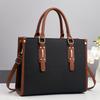 Vintage Retro Pu Leather Womens Casual Tote Bag With Zipper For Daily Use