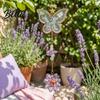 Balcony Decoration Ornament Butterfly Faux Crystals Suncatcher with Hook Hanging Sun Catcher for Windows Sparkling Wind Outdoor Courtyard