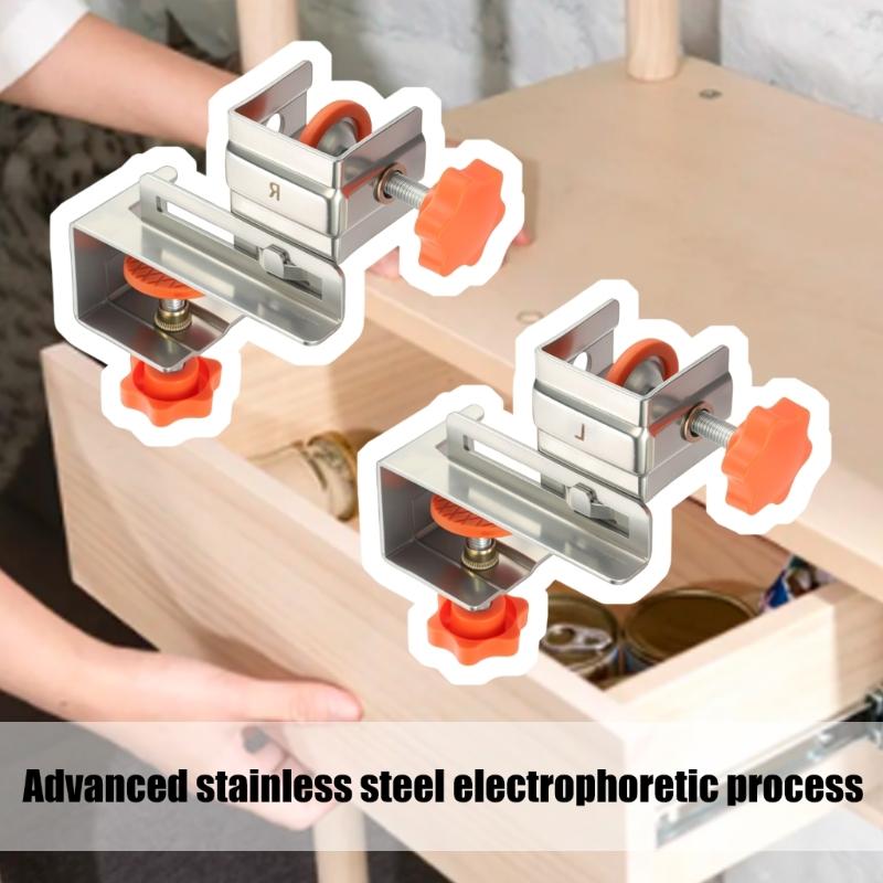 Rustproof Drawer Panel Clamps Tall Cabinet Stabilizers Brackets Drawer Panel Installation Fixing Hardware