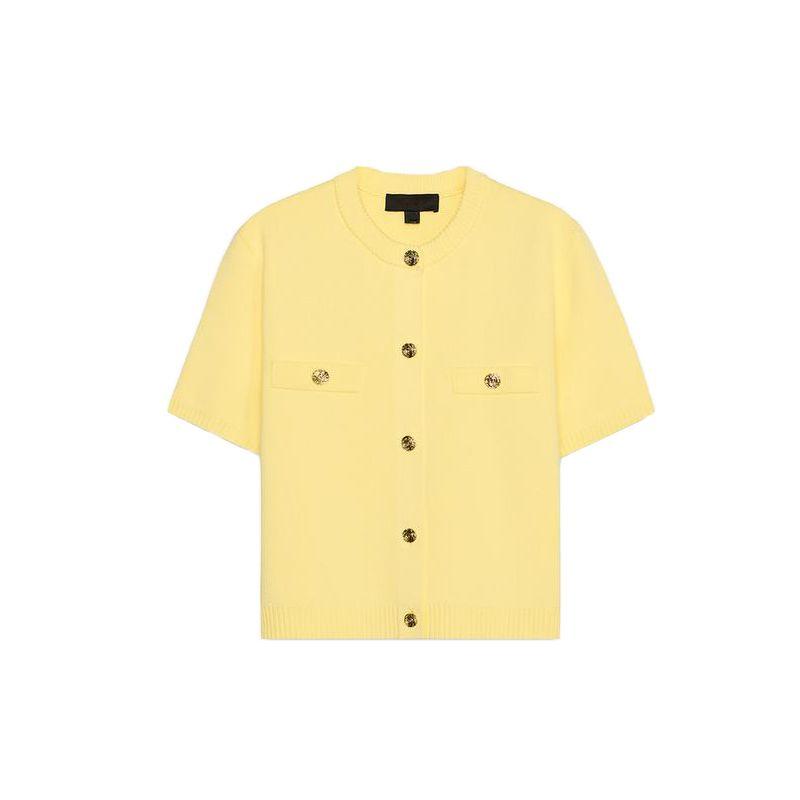 Short Sleeve Minimalist Easiest for Match Knitting Outwear 1822022 Normcore Elegant Mini Skirt 1822023