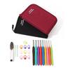 22pcs Crochet Hooks Set Crochet Hook Kit with Storage Case Ergonomic Knitting Needle Weave Yarn Kits DIY Hand Knitting