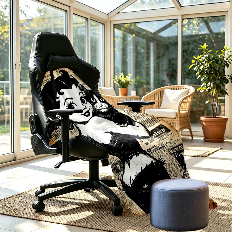 Betty Boop Print Blanket - Soft & Comfortable, for Bedroom, Travel, Sofa, Home Decoration - Birthday Christmas Gift for Friend