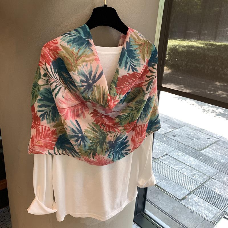 Yunnan Qinghai Travel Silk Scarf Summer High-End Women'S Medium And Long Outer Cover Retro Ethnic Style Sunscreen Scarf Shawl
