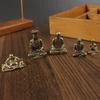 Mini Buddha Statues Copper Home Decoration Desktop Decor Sitting Miniature Home Office Desk Car Figurines Crafts Ornament New