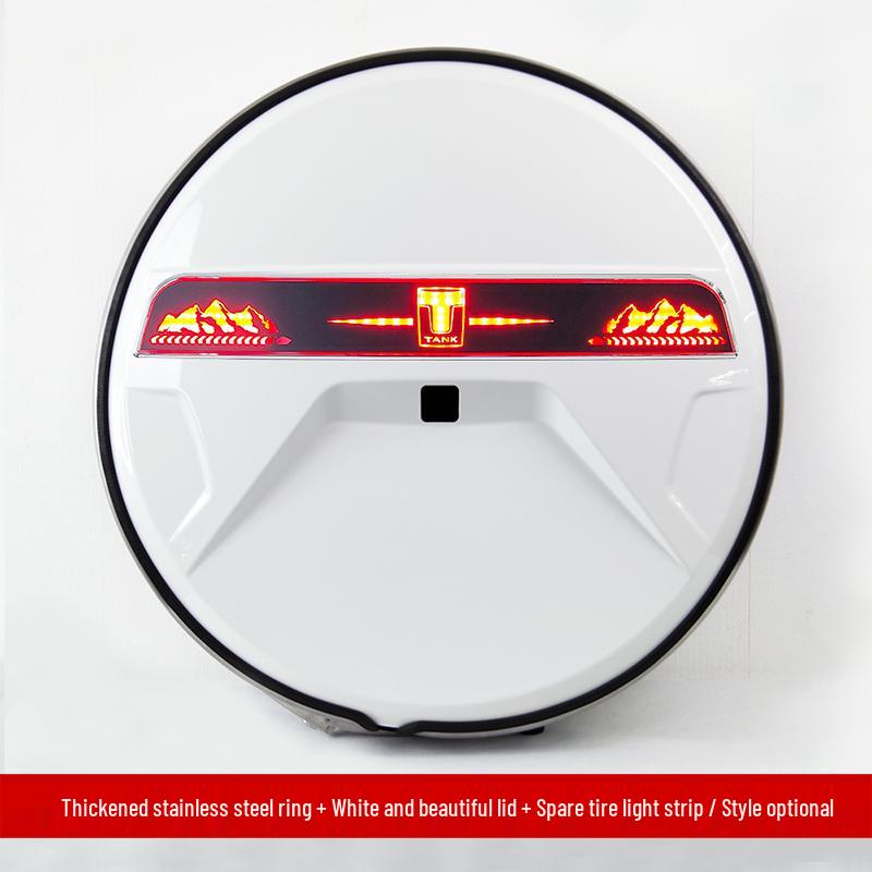 Tank 300 G-Class Style Stainless Steel Spare Tire Light Cover for Modification Upgrade