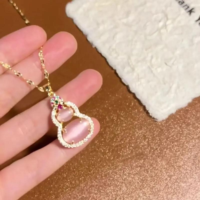 Gourd Pendant Necklace Minimalist – Luxury Clavicle Chain for Women,Festivals & Holidays Gift