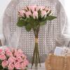 Bouquet With Rose Silk Fabric For Wedding Decor And Celebrations Outdoor