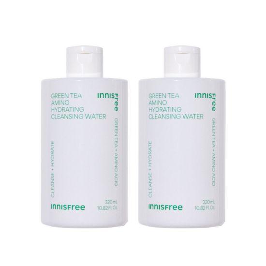 Innisfree Green Tea Amino Moisture Cleansing Water Hydrating & Gentle Makeup Remover 320ml x 2pcs