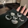 French Retro Hollow Full Diamond Zir*****Pen Ring Niche Design Fashion High Sense Light Luxury Personality Ring Women