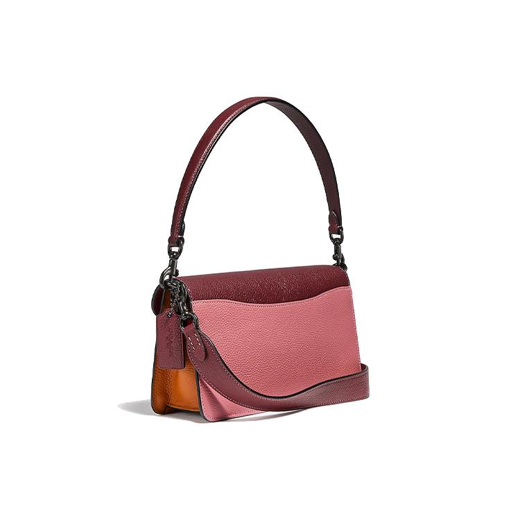 New COACH Tabby Multicolor Leather Wine God Bag One Shoulder Crossbody Shoulder Bag Women's Pink Purple Orange Multicolor 76105-V5NGU