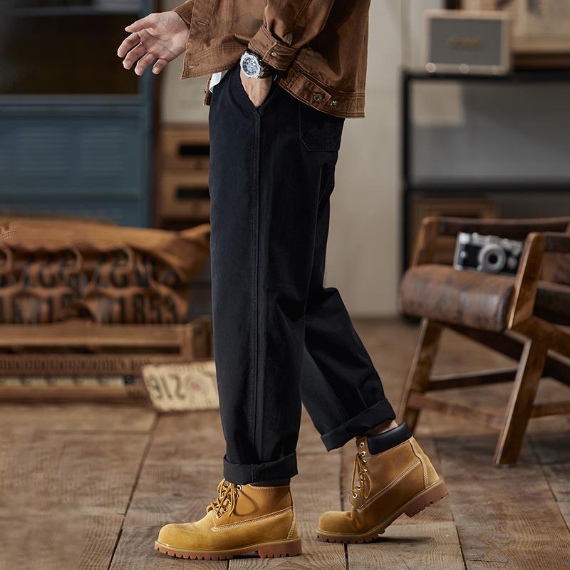 Heren Luxe Katoenen Overall met Fluweelvoering - High-End, Modieus, Kwaliteit Casual Broek met Rechte Pijpen